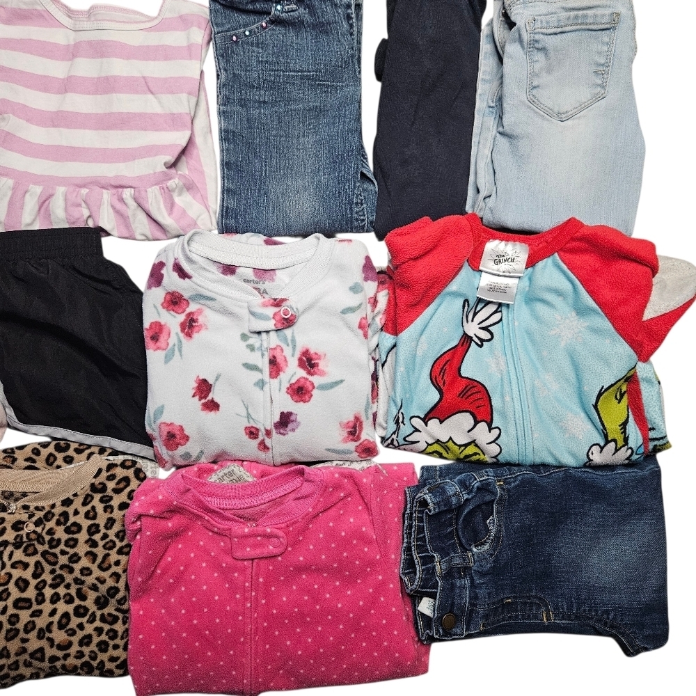 Girls 2T Mixed Seasons Six Pound Mystery Box Lot Shorts Jacket Pants Pjs Jeans - Picture 2 of 5